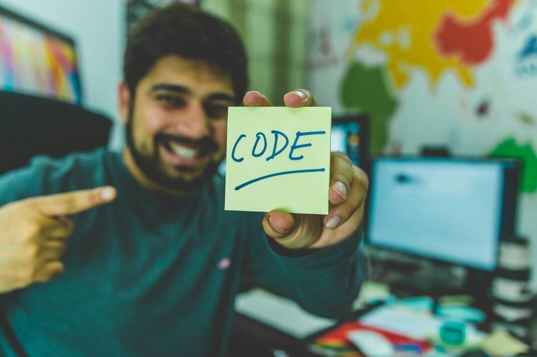 successful programmer celebrating